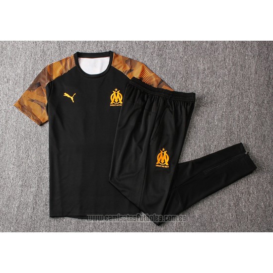 Chandal del Olympique Marsella Manga Corta 2019-2020 Negro